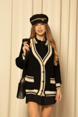 Touch of Elegance Πλεκτή Ζακέτα - Black - Εικόνα 15