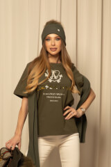 Alessa HNWI T-Shirt Από Βαμβάκι - Military - Εικόνα 10