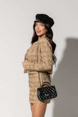 Casual Luxe Φούστα-Παντελόνι Από Μπουκλέ - Nude - Εικόνα 6