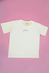 Everyday Energy Mini T-Shirt Από Βαμβάκι - Ecru/Pink - Εικόνα 4