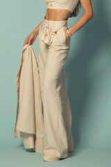 Linen Muse Μακρύ Παντελόνι Από Λινό - Beige - Εικόνα 18