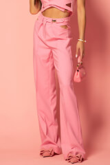 Messy Chic Μακρύ Παντελόνι - Pink - Εικόνα 8