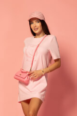 Inspire Insignia Φόρεμα - T-Shirt Με Κέντημα - Light Pink - Εικόνα 10