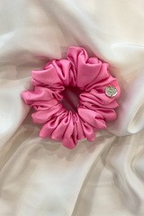 Ροζ νέον scrunchie - μικρό - Εικόνα 5