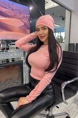 Alessa logo Πλεκτός σκούφος με μικρό λογότυπο - Sweet Pink - Εικόνα 2