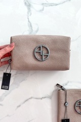 Beige glamour Νεσεσέρ από φυσ. δέρμα - μεγάλο - Εικόνα 5