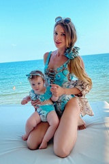 All I Want Is A Yacht mini Μαγιό Μπικίνι Ruffles - Aqua - Εικόνα 4