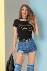 Richer than your man t-shirt - μαύρο - Εικόνα 7