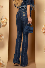 Luxury Classic Τζιν Με Σχισμές - Dark Blue - Εικόνα 14