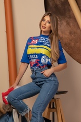 Dangerous Mix T-Shirt Από Βαμβάκι - Blue - Εικόνα 5