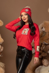Bear hug Πουλόβερ Πλεκτό - Red - Εικόνα 8