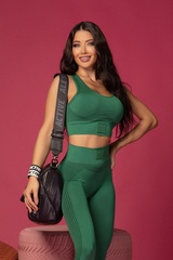 Perfect Shape Κροπ-Τοπ Χωρίς Ραφές - Green - Εικόνα 5
