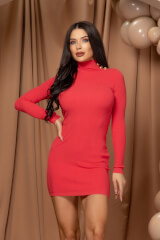 Sensual Secret Πλεκτό Φόρεμα Με Χρυσά Κουμπιά - Watermelon - Εικόνα 9