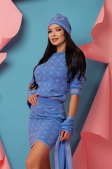 Alessa Religion Πλεκτό Πουλόβερ 3/4 Μανίκι - Sky Blue - Εικόνα 9