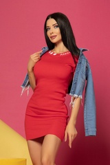 Follow Your Vision Bodycon Φόρεμα - Κόκκινο - Εικόνα 6