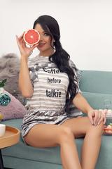 Coffee before Talkie Μπλούζα - ριγέ - Εικόνα 9