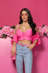 Trendy Thrills Κροπ-Τοπ - Pink - Εικόνα 10