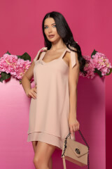 Love is the Answer Ruffles Φόρεμα - Nude - Εικόνα 5