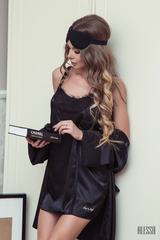 Sleep in Style Κομπινεζόν - μαύρο σατέν - Εικόνα 5