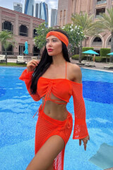 Summer Craze Κροπ-Τοπ Παραλίας - Orange - Εικόνα 4