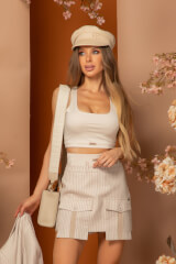 Viral Look Κροπ-Τοπ - Soft Beige - Εικόνα 11