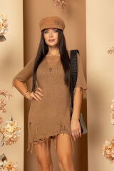 Urban Threads Μάλλινο Φόρεμα - Nude - Εικόνα 12