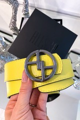Alessa logo Κίτρινη ζώνη - σκούρο νικελ αγκράφα - Εικόνα 2