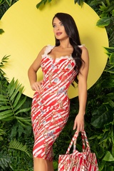 Spirit of the Summer Bodycon Φόρεμα - Red - Εικόνα 8
