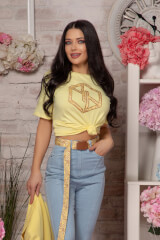 Love Your Way T-Shirt Από Βαμβάκι - Luxury Yellow - Εικόνα 8
