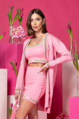 Dynamic Grace Πλεκτό Κροπ-Τοπ - Pink - Εικόνα 9