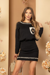Cityscape Cozy Handmade Πλεκτή Φούστα - Black - Εικόνα 11