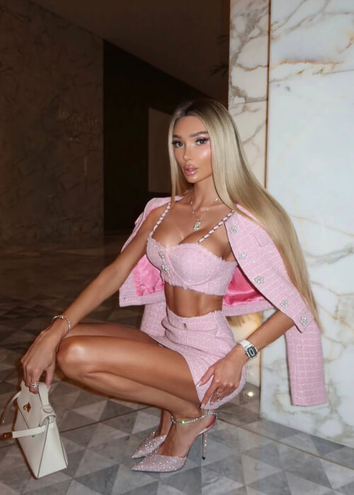 Casual Luxe Κοντό Μπλέιζερ Από Μπουκλέ - Pink