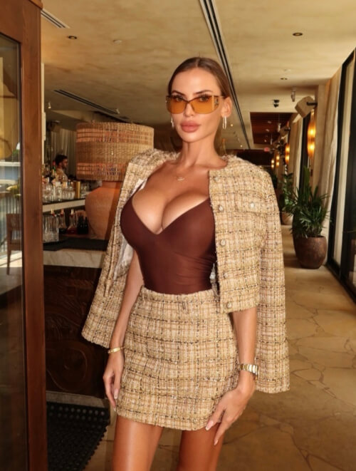 Casual Luxe Κοντό Μπλέιζερ Από Μπουκλέ - Gold